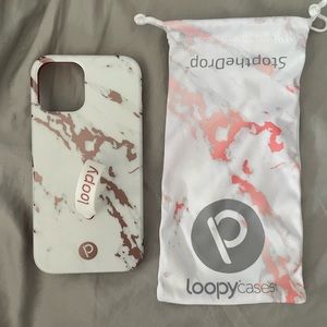 Loopy iPhone 12/12 Pro Pink Marble Case